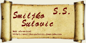 Smiljko Šulović vizit kartica